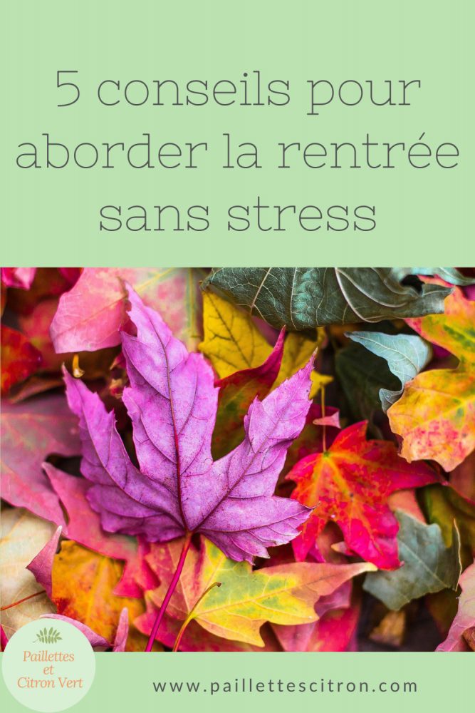 Aborder la rentrée sans stress