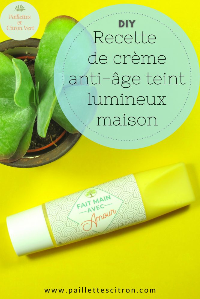 Recette de crème anti-âge teint lumineux