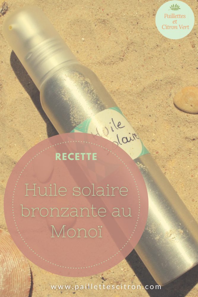 Huile solaire bronzante au monoï