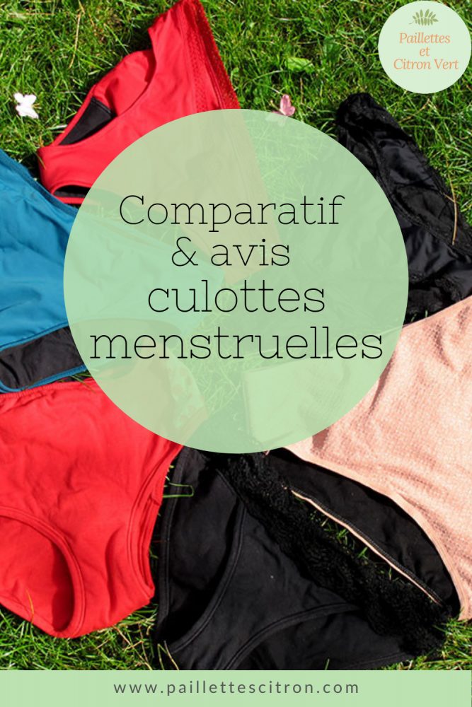 Comparatif culottes menstruelles